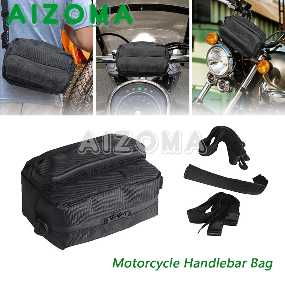 

Front Handle Bar Toolbag Universal Saddlebag Front Fork Handlebar Bag Luggage Storage Pouch For Cruiser Softail Sportsters BMW