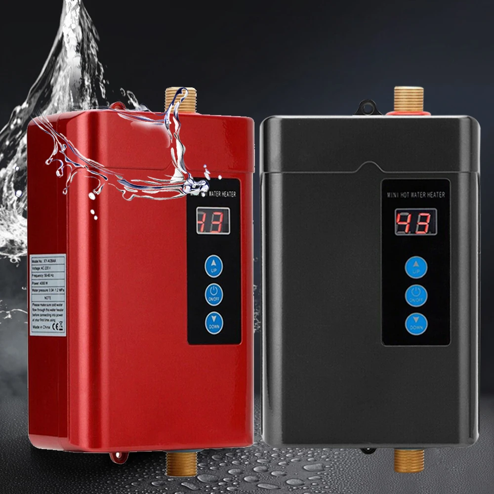 3000W Electric Tankless Instant Hot Water Heater Under Sink Tap Bathroom Kitchen