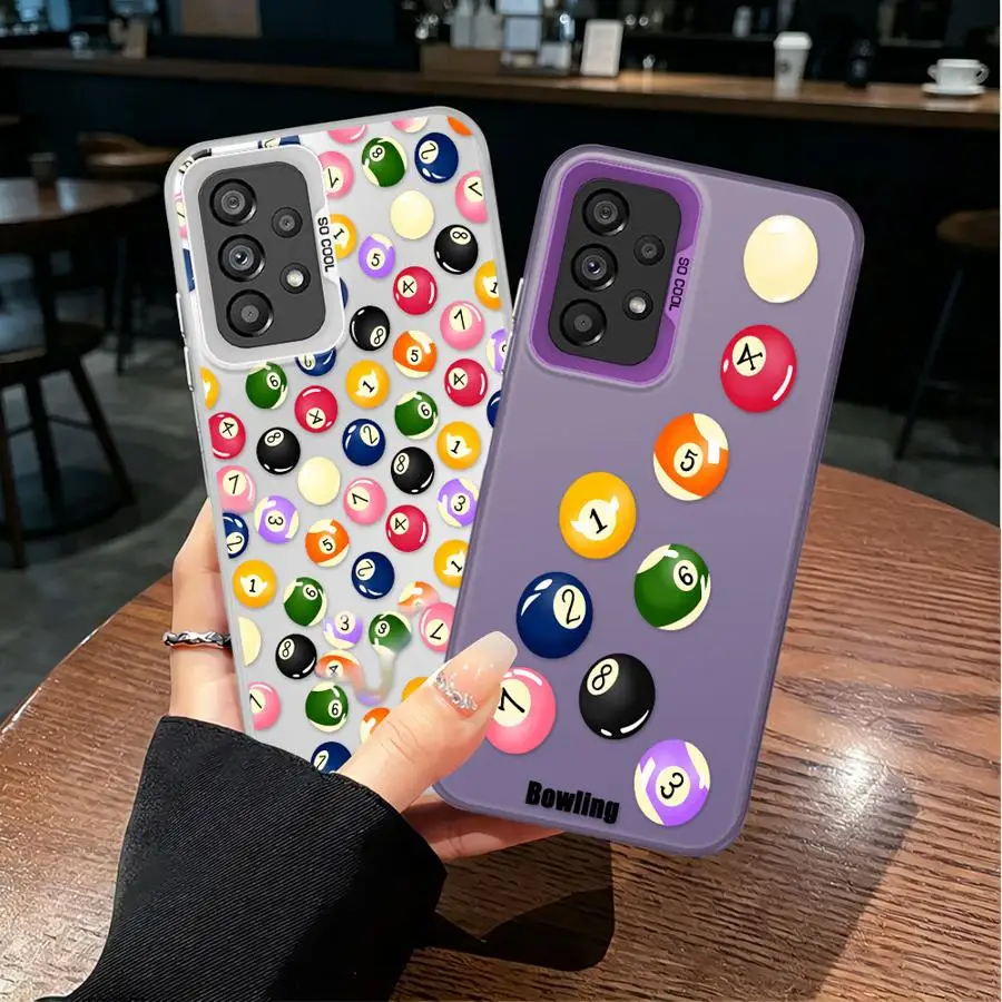 Bowling Print Case for Samsung Galaxy A51 A52 A72 A06 A07 A50 A54 A56 A04 A05 A71 A10 A20 A03 Back Phone Cover