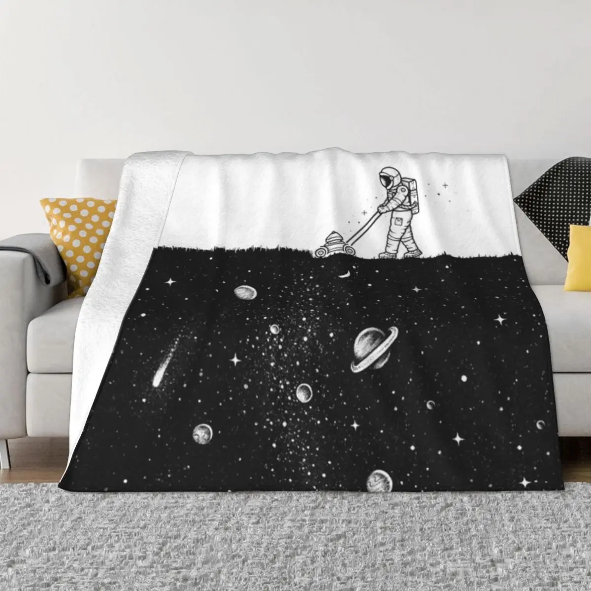 Ультрамягкое микрофлисовое одеяло Space Cut, подходящее для всех сезонов, для теплого и уютного декора дома