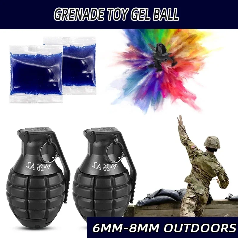 Granate M18 Modello di granata in nylon Giocattolo di granata per esplosione, Airsoft anticaduta, ricaricabile, sfera di gel, coriandoli, farina