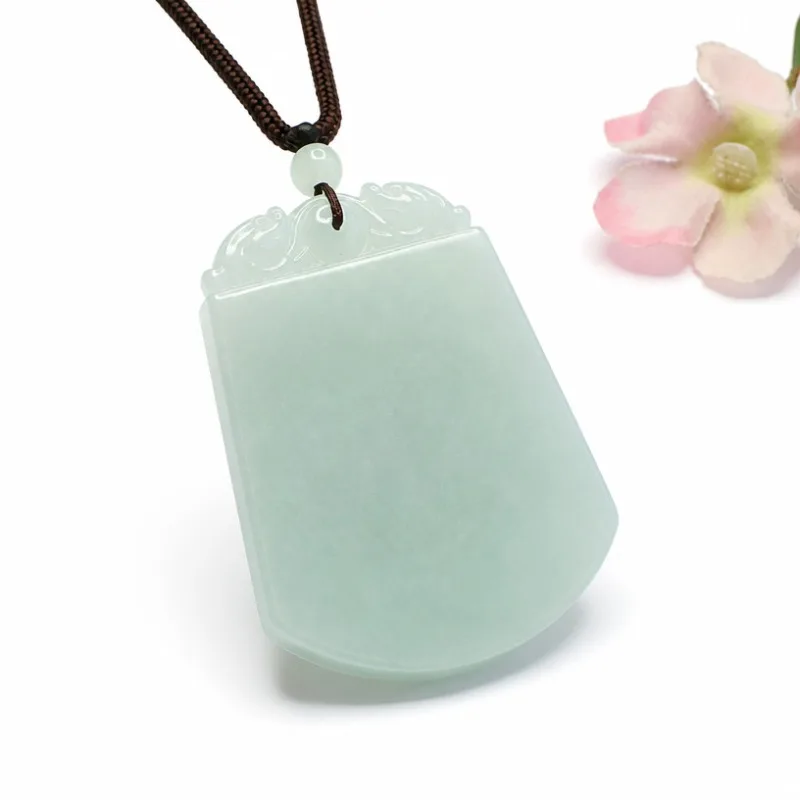 natural-white-jade-double-dragon-nothing-card-pendant-myanmar-jadeite-necklace-jewelry-charm-designer-vintage-gift-certificate