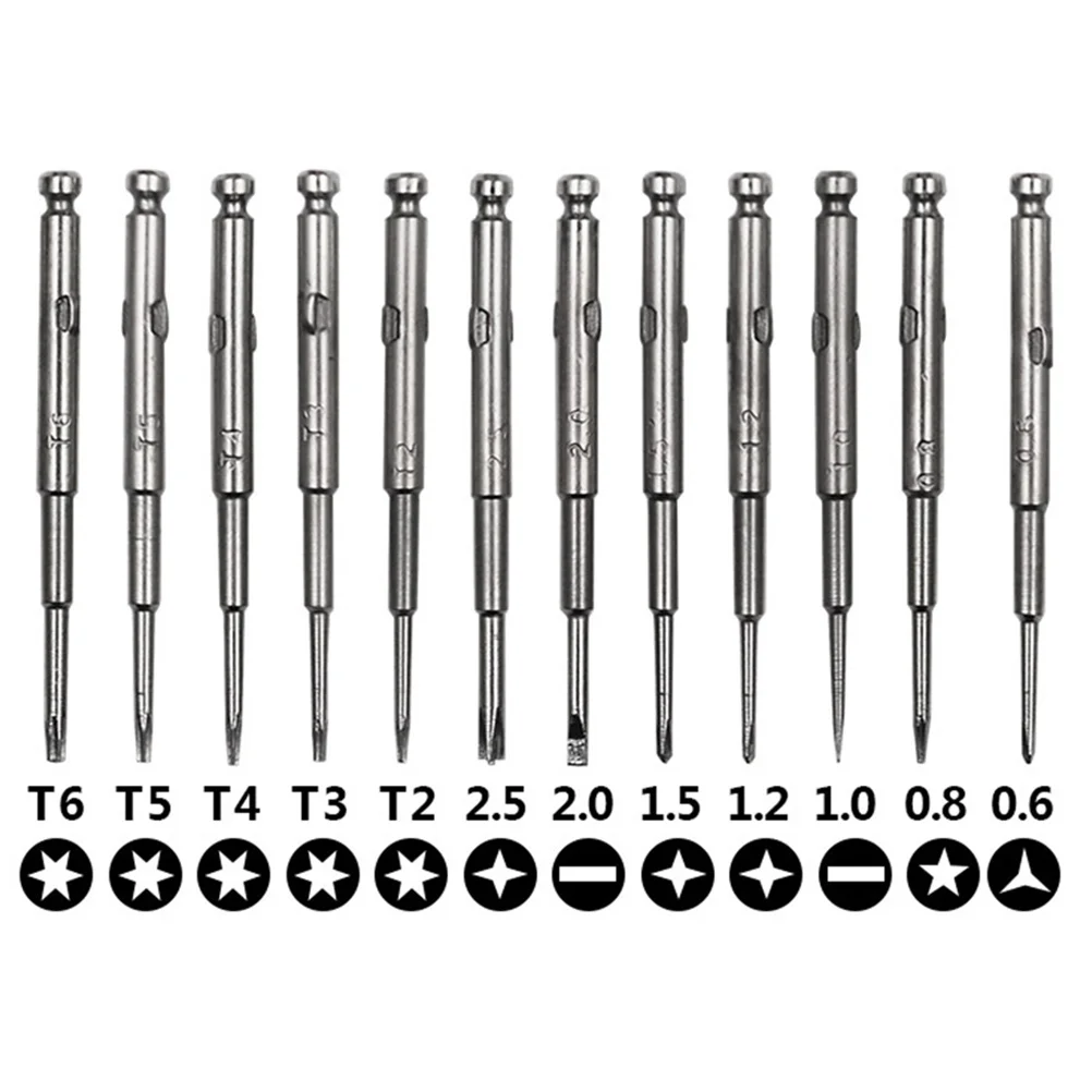 1Set Precision Screwdriver Set 13 in 1 Small Screwdriver Set for Electronics Portable Mini Repair Kit for Smartphone Computer