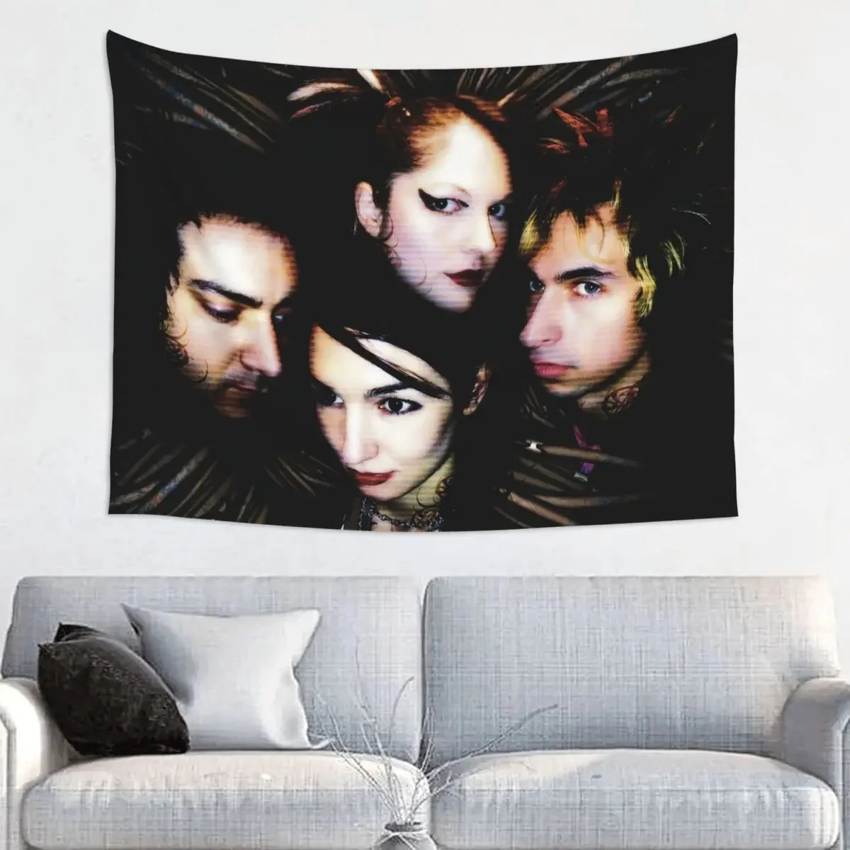 Msi Mindless Punk Rock Selbstindulgenz Jesus Wandteppich Home Decor Hippie Wandbehang Electro Wandteppiche für Wohnzimmer