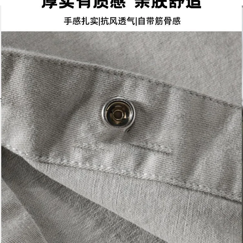 Spring Autumn New Turn-down Collar Fashion Long Sleeve Shirt Man Vintage Printing Button Cardigan High Street Comfortable Tops