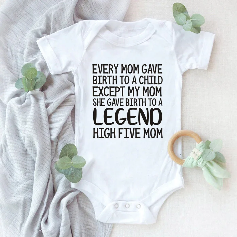 New Baby Bodysuit Short Sleeve Jumpsuit Funny Letters Print Infant Gift Newborn Boy Girl Clothes Cotton Toddler Shirt Romper