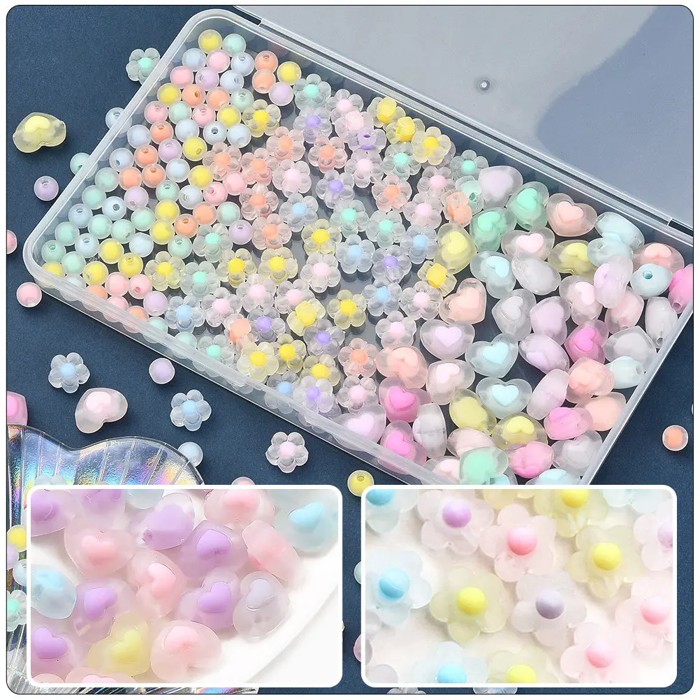 

1 Box Of Acrylic Loose For Diy Jewelry Making Craft Beads With Holes Spacer Beads For Necklace Bracelet Earring Charms
