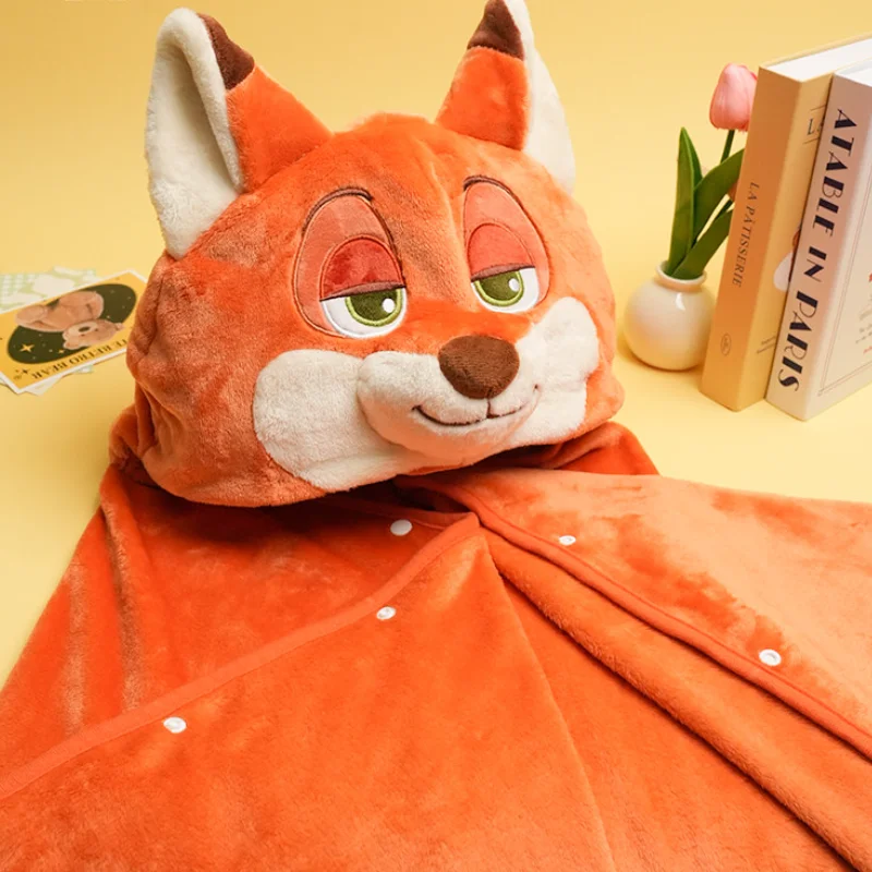 

Зоотопия Дисней мультфильм Джуди Ник периферия офис Рождество с капюшоном рабочая станция летняя студенческая шаль для сна одеяло с кондиционером