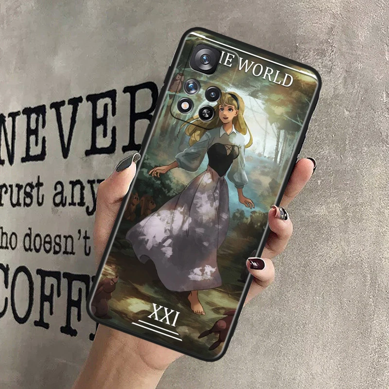 Disney Sleeping Beauty For Xiaomi Redmi Note 12 11T 11E 11S 10T 10S Turbo Pro Plus Max Lite Black Soft TPU Phone Case