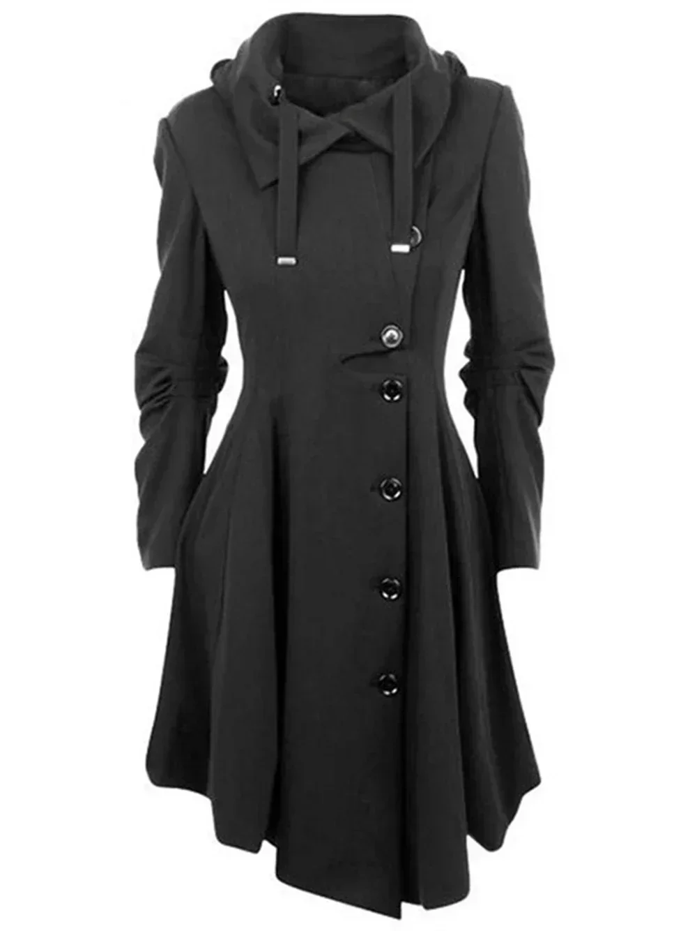 

Vintage Medieval Gothc Coat Victoria Overcoat Trench 2022 Long Slim Elegant Y2k Streetwear Outwears Halloween Dress Up Party