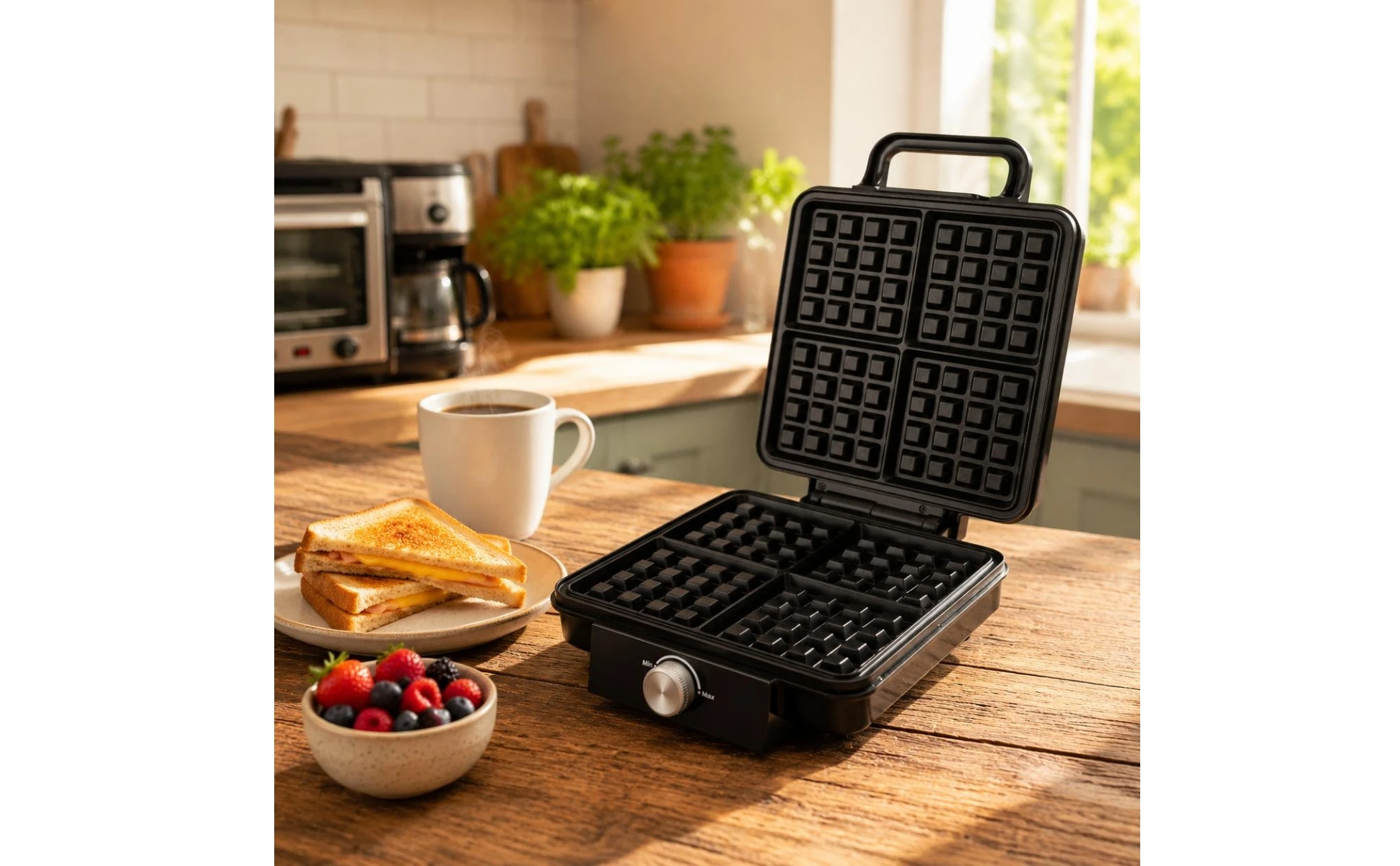 4-Slice Waffle Appliance Non-Stick Coating 4 Slice Waffle Appliance Small Appliance Easy to Clean Heat-Resistant Handle Handle 4-Slice Waffle Appliance Non-Stick Coating 4 Slice Waffle Appliance Small Appliance Easy to Clean Heat-Resistant Handle Handle