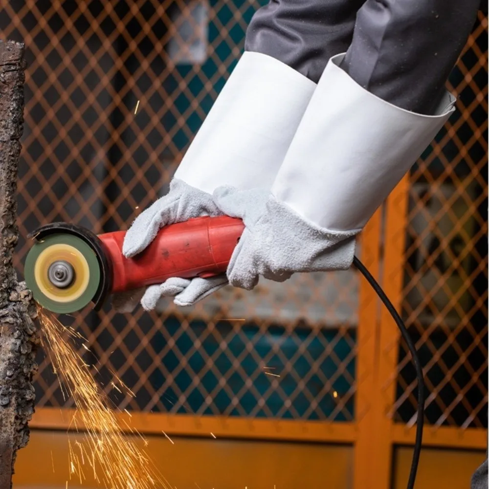 

1 пара износостойких сварочных перчаток, термостойкие кожаные перчатки с защитой от шипов, устойчивые к порезам утолщенные защитные перчатки