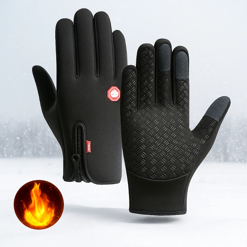 

Men's Cycling Gloves Winter Touchscreen Warm Women Bicycle Gym Outdoor Driving Motorcycle Waterproof Thermal Non-Slip Gloves