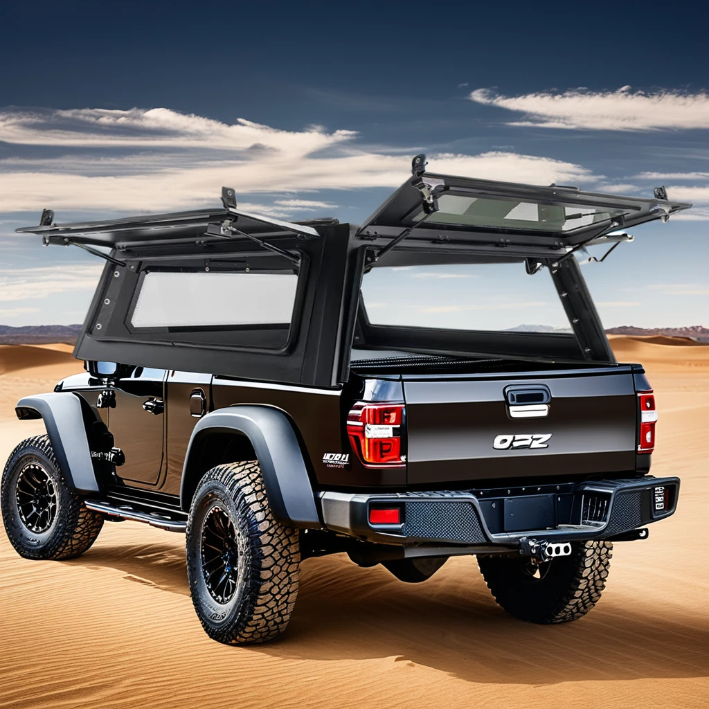 Dream Garage For  Ram 1500 TRX Tremor Mini Aluminum Personalized Truck Bed Truck Cap Three Door Open Tonenau Canopy