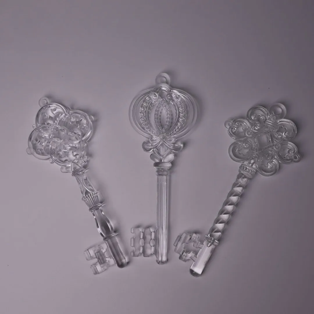 5Pcs Keys Acrylic Crystal Hanging Ornament Christmas Festival Decoration Home Decor Christmas Tree Decoration For Home Xmas Gift