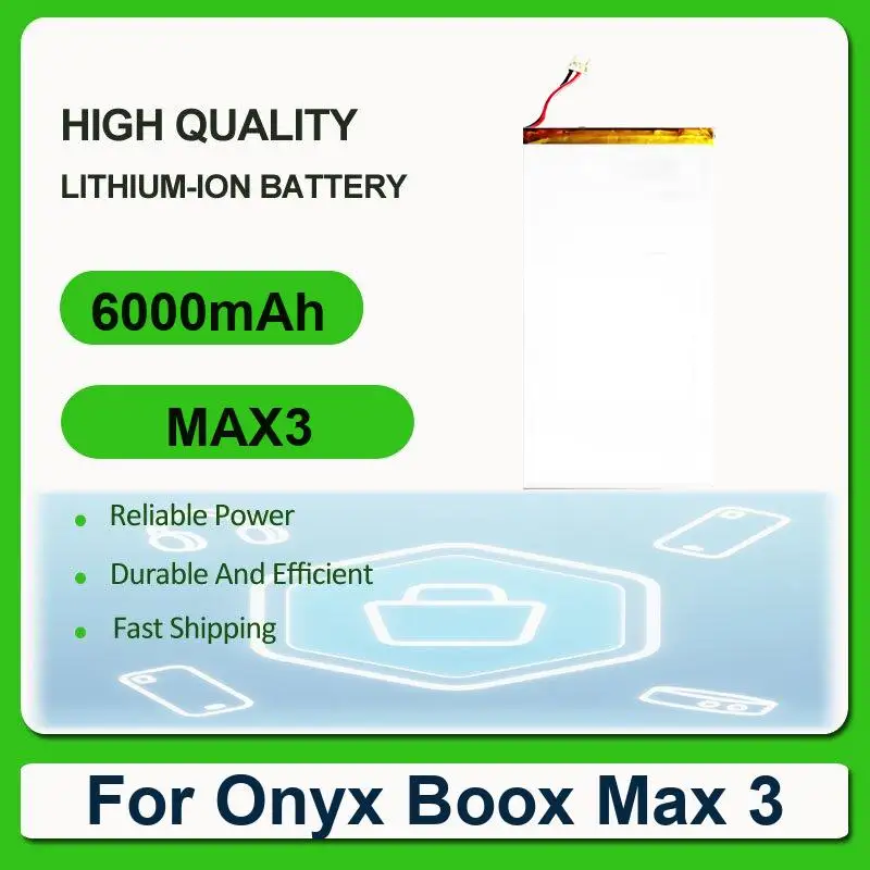 

Battery For Onyx Boox Max 3 DARWIN 4 C67LM E-BOOK , Carta 2 C67ML C65ML C65HD T68 N96C/ML 3-wire Plug 2588158 Ebook Note 1 lite