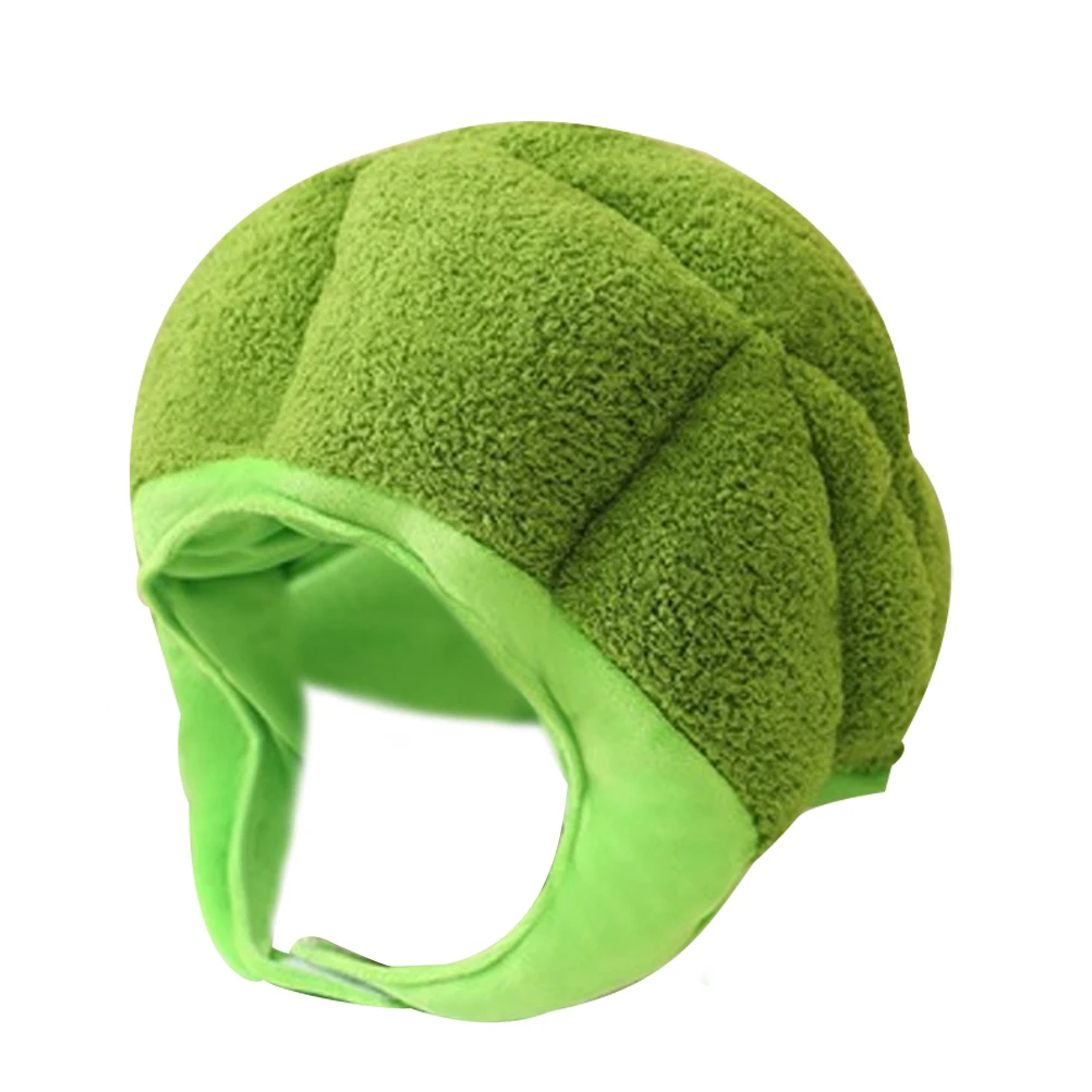 

Broccoli Hat Vegetable Costume Cartoon Photo Headgear Party Hood Halloween Cosplay Fruit Headgear