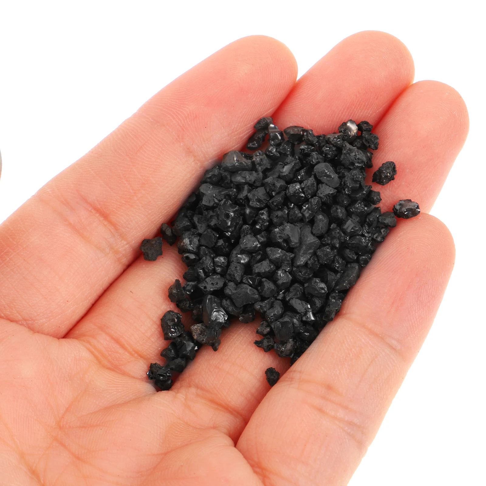 

100G Black Tourmaline Stone Pellets Crushed Stones for Chakra Healing Metaphysical Crystal Energy Decoration Rock