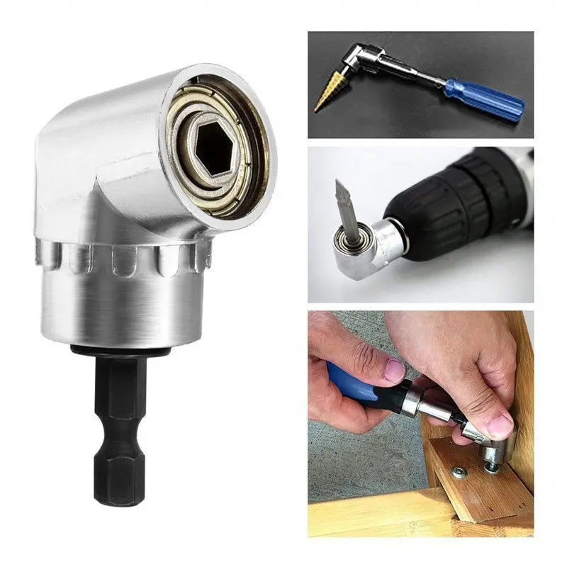 105 Degree Right Angle Drill Attachment and Flexible Angle Extension Bit Kit for Drill Screwdriver Socket Adapter Tools