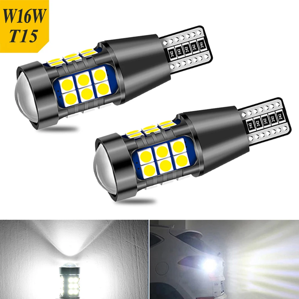 2 stücke Super Helle W16W T15 921 Led-lampen Canbus Auto Licht High Power 3030SMD Keine Fehler Für Schwanz Signal lampe Backup Reserve Lichter