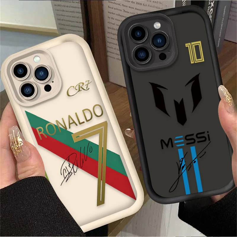 Coque de téléphone numéro de Football, étui arrière souple pour IPhone 17 Air 16 16E 15 14 13 12 11 Pro Max X XS X S Max XR SE 2020 SE4 7 8