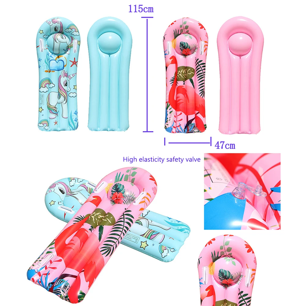 2024 New Summer Inflatable Foldable Floating Row PVC Cartoon Unicorn Fruit Pattern Swimming Circle Pool Bathtub Water Play Toy