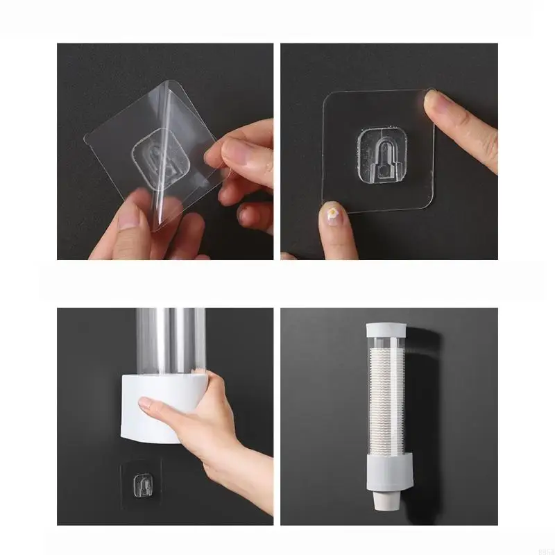 プラスチックカップディスペンサーペーパーウォーター使い捨て自動リムーバーカップホルダーホームオフィス病院用2サイズB95B