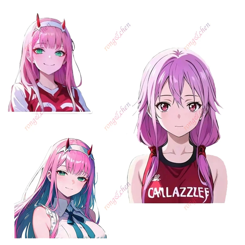 

Anime Car Sticker Japanese Pink Girl for Car Motorcycle Racing Helmet Laptop Trunk Body Car Window Surfboard PVC Vinyl Decals