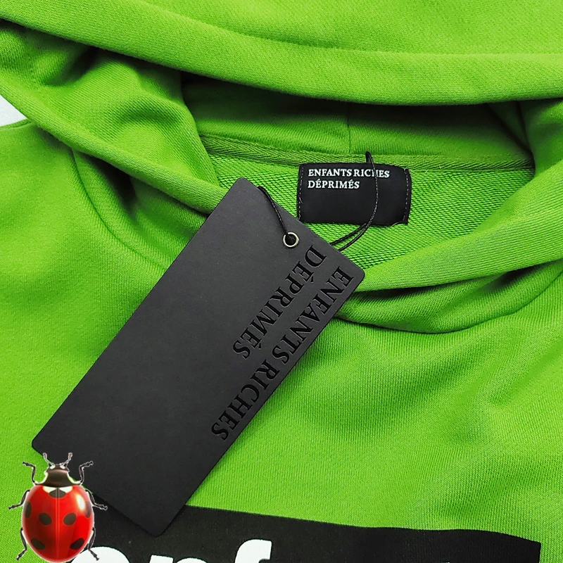 Green ERD Enfants Riches Deprimes Hoodie Sweatshirts Men Women High Quality Hip Hop Distorted Facial Printing Hooded Pullovers