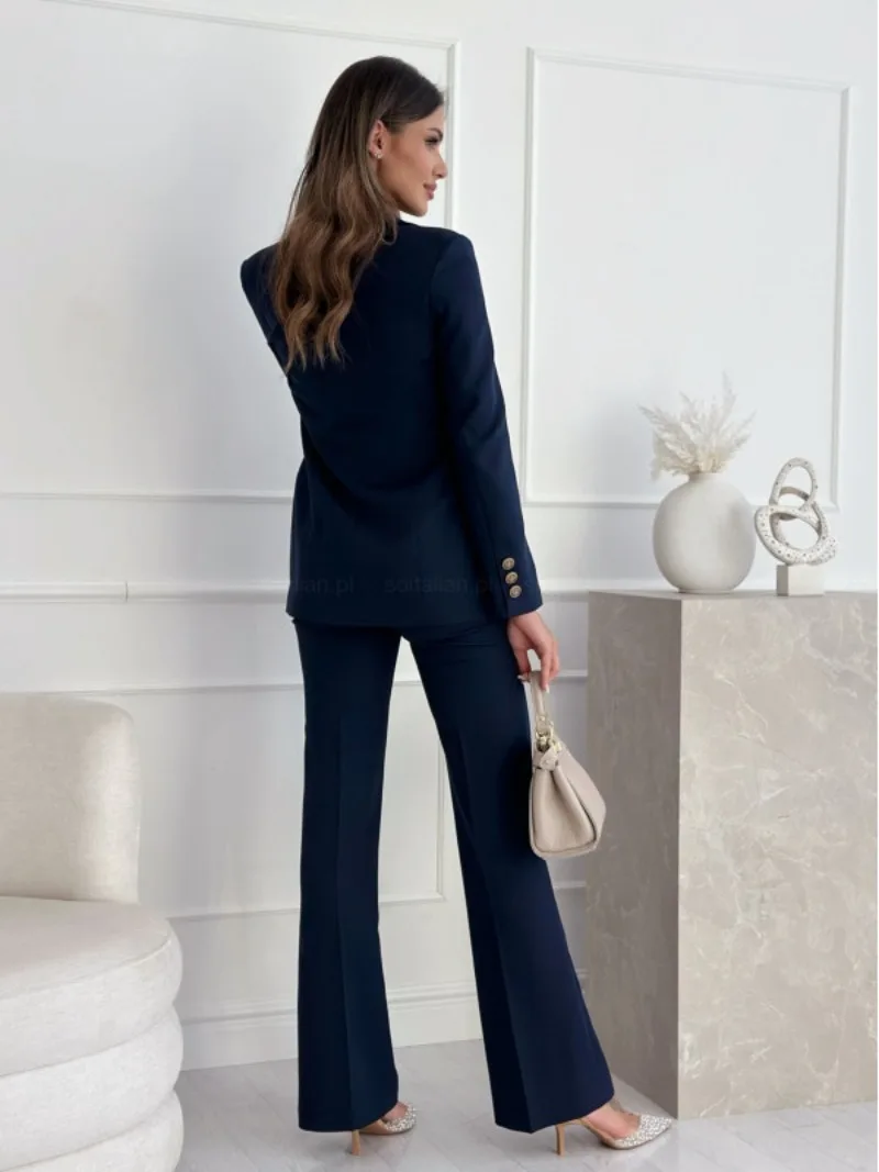 الخريف سيدة عادية الصلبة كم كامل واحدة الصدر رفض طوق أنيقة مصممة السترة سترة معطف جاكيتات