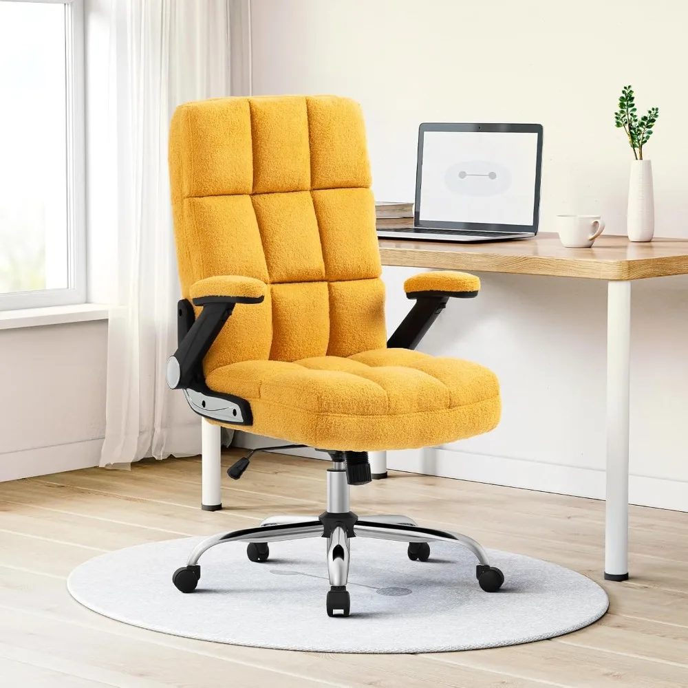 

ergonomic high-back computer desk chair with comfortable support, wheels, and adjustable armrests for home office use