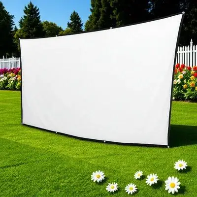 100 Inch Portable Projector Screen Foldable Hd For Indoor Outdoor Party Classroom Use