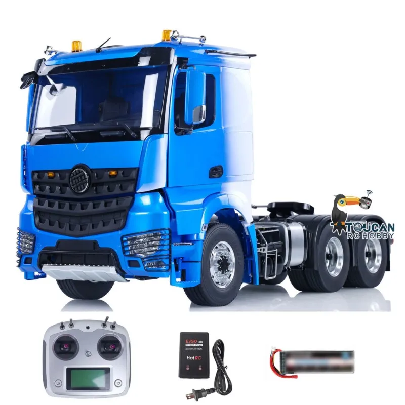 6x6 LESU 1/14 RC Tractor Truck Metal Chassis High Roof Cabin 1851 3363 Radio Control DIY Painted Car 2-speed Gearbox Light Sound