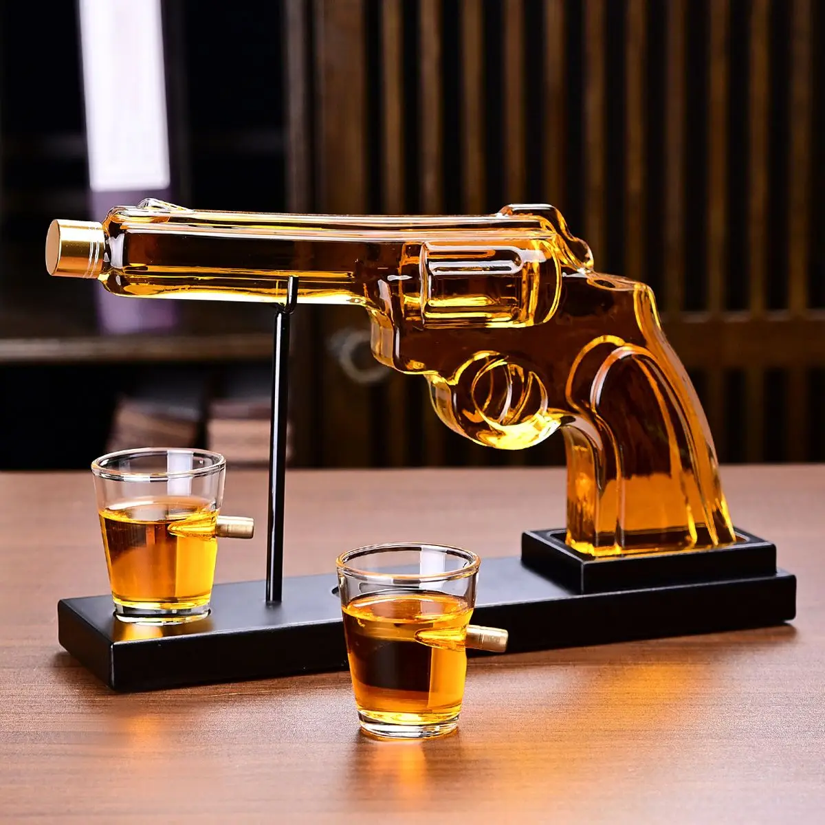 

Подарки для папы, набор графинов для виски на 10 унций + 2 очка для пуль — уникальные идеи подарков на день рождения с пистолетом, дочь и сын