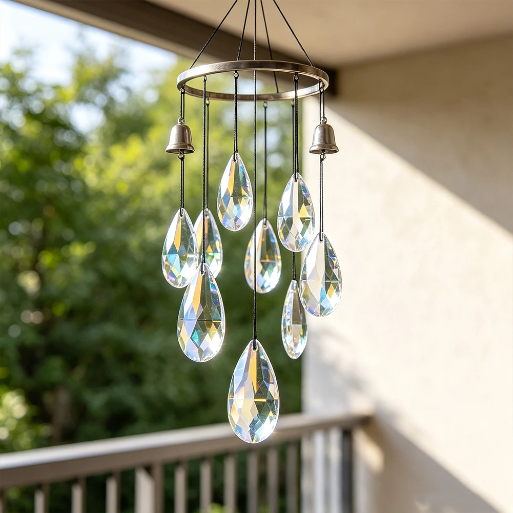 Brilliant Teardrop Hanging Crystal Prism Suncatcher Chandelier Lamp Part Pendant Rainbow Reflection Garden Decor Sun Lover Gifts