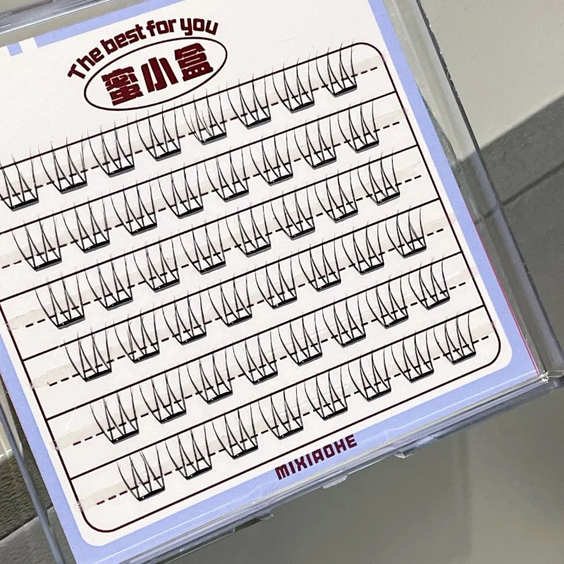 Mixiaohe Klebefreie Dünne Wimpern 4 Stile Transparente Leichte Definierte Wimpernbüschel Kamera-Ready für Leichtes & Auffälliges Make-up – Detail 1