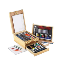 Professional Art Supplies 96-piece wooden box easel art set for wooden box sketching and painting