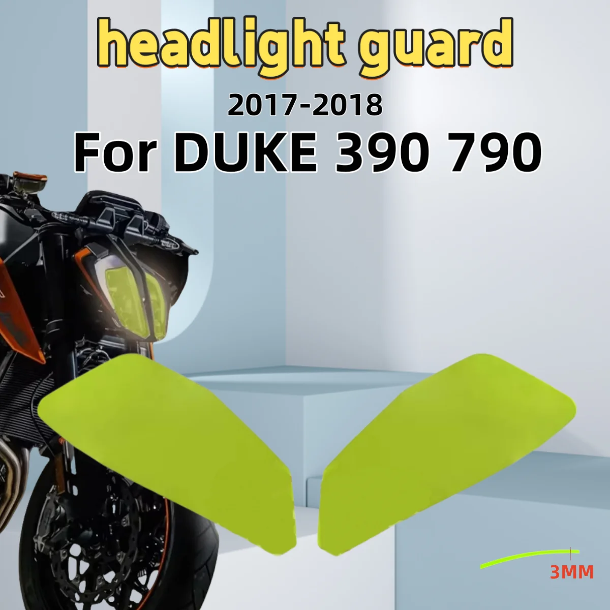 

For DUKE 390 DUKE 790 2017-2018 390 790 2017 2018 Motorcycle Acrylic Front Headlight Guard Head Light Lens Cover Protector