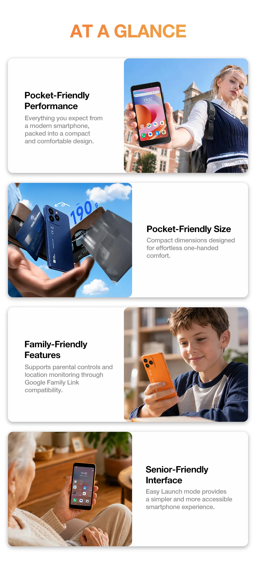 AGM N2 MINI Smartphone 3GB+32GB IP54 Compact Size 4.96Inch Display Android 16 GO 3000mAh Bettery Dual SIM Cheap Mini Phone