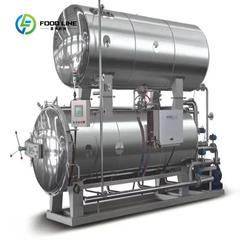 Custom Made Versatile Industrial Water Spray Retort Food Sterilizer Specifically Designed for Canned Instant Food-New Condition