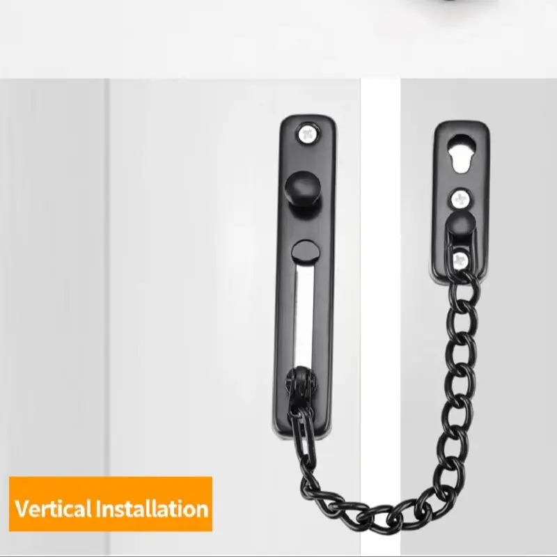 1PCS Door Chain Lock Stainless Steel Security Chain Anti-theft Door Latch Buckle for Home Hotel Apartment Screw Guard Accessorie