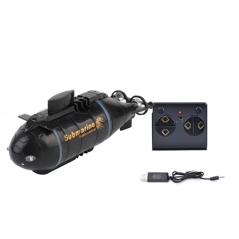 New Plastic RC Submarine Waterproof USB Chargeable Mini Submarine Underwater Diving Electric Boat Water Play