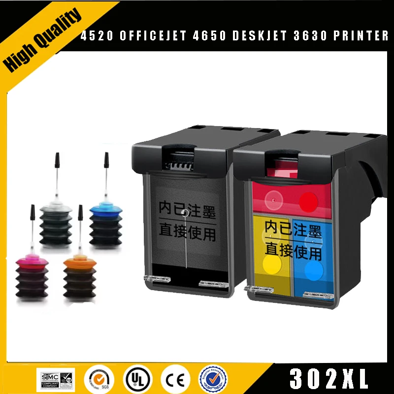 

Einkshop For HP 302 XL 302XL Ink Cartridge Compatible Deskjet 2130 2135 1110 3630 3632 3830 3831 3833 4650 4654 4657 4510