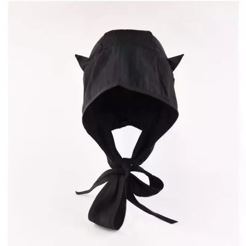 Little Devil Strap Quick Drying Sun Visor Female Thin Ear Protection Headband Hat Cute Cat's Ears Show Small Face view 4