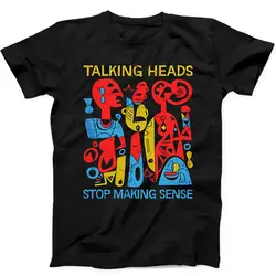 Pare de fazer sentido falando cabeças rock punk música presente camiseta preta 60