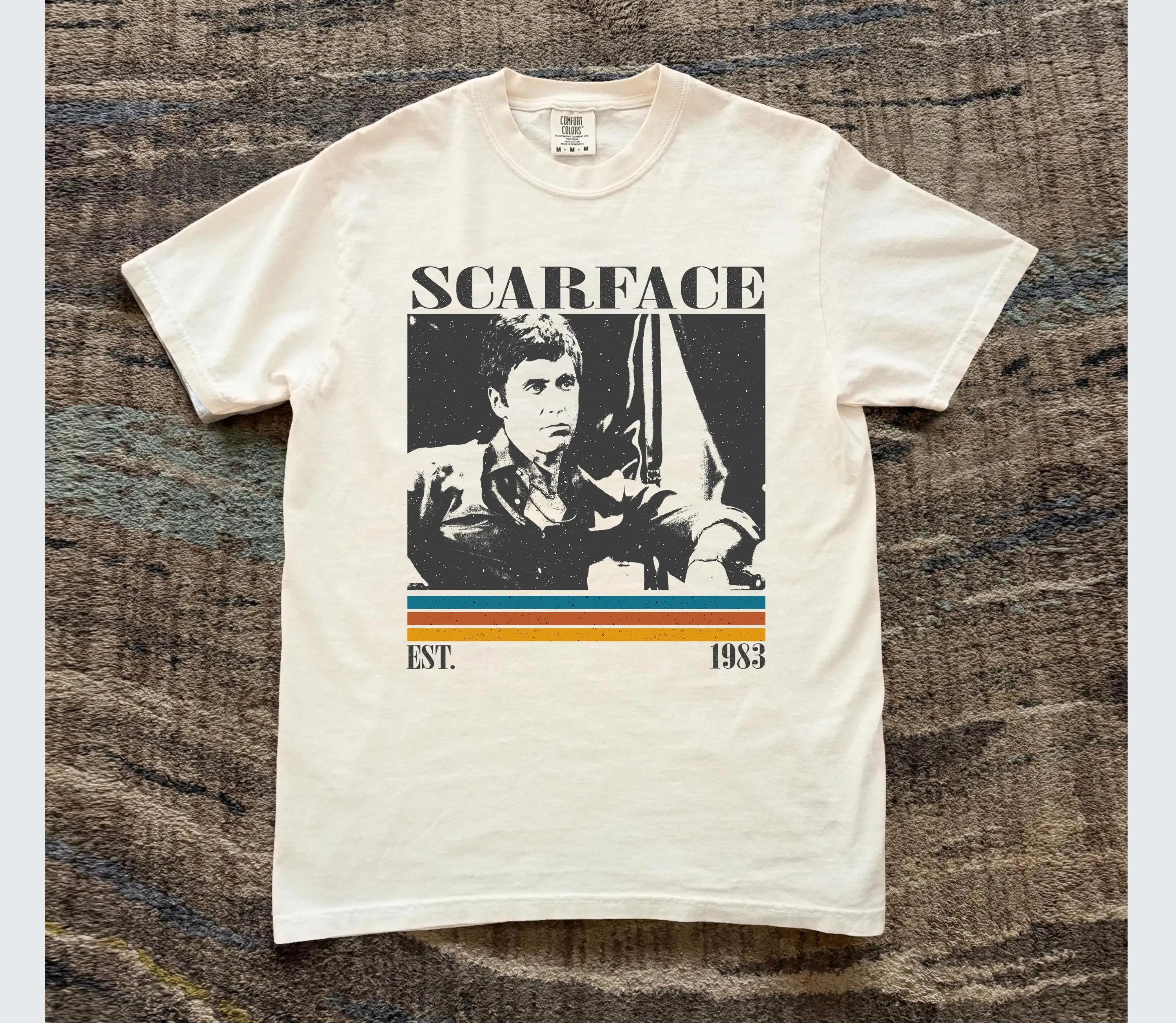 

Plus Size Summer Women's Vintage Scarface Movie T-Shirt Cotton Breathable Stylish Versatile Street Style Oversized