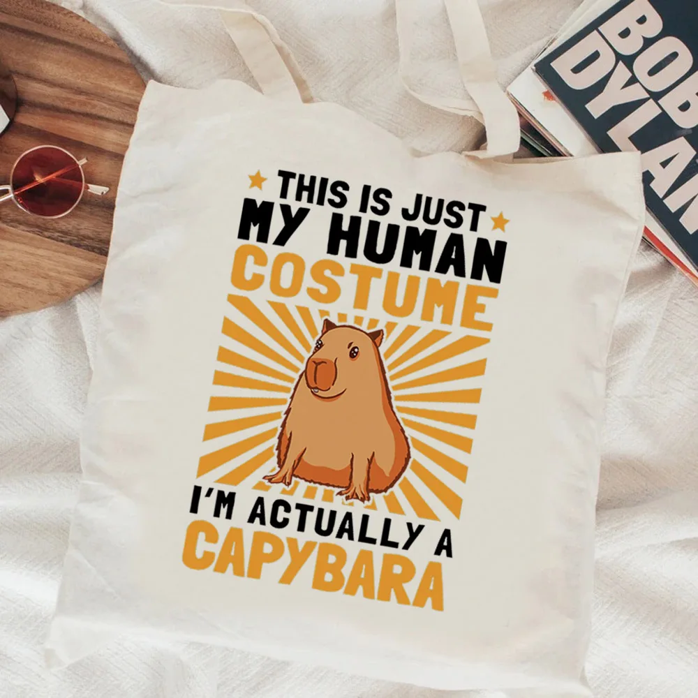 

Capybara Kapibara shopping bag canvas handbag shopping recycle bag bag woven foldable reusable custom