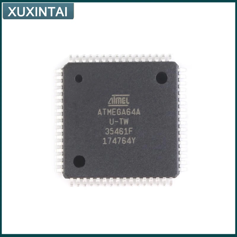 5Pcs/Lot   New Original  ATMEGA64A-AU ATMEGA64A IC MCU  Microcontroller IC 8-Bit 16MHz 64KB (32K x 16) FLASH 64-TQFP (14x14)