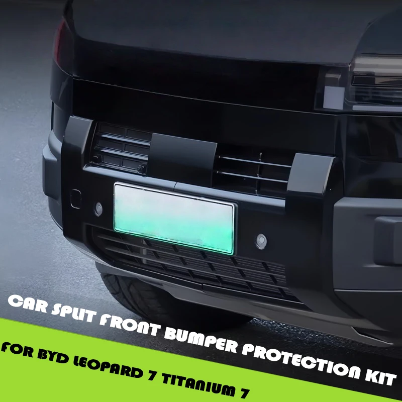 Car Split Front Bumper Protection Kit Fit for BYD Leopard 7 Titanium 7 2025 Modified Black Knight Kit Car Exterior Upgrade Parts