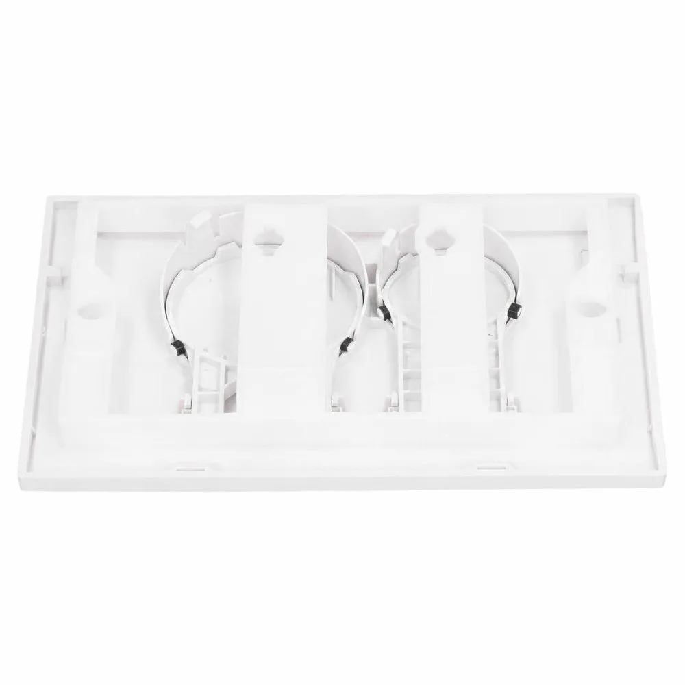 White Dual Flush Panel ABS Wall Mounted Water Tank Panel Replacement Part Round Button Flush Actuator Plate
